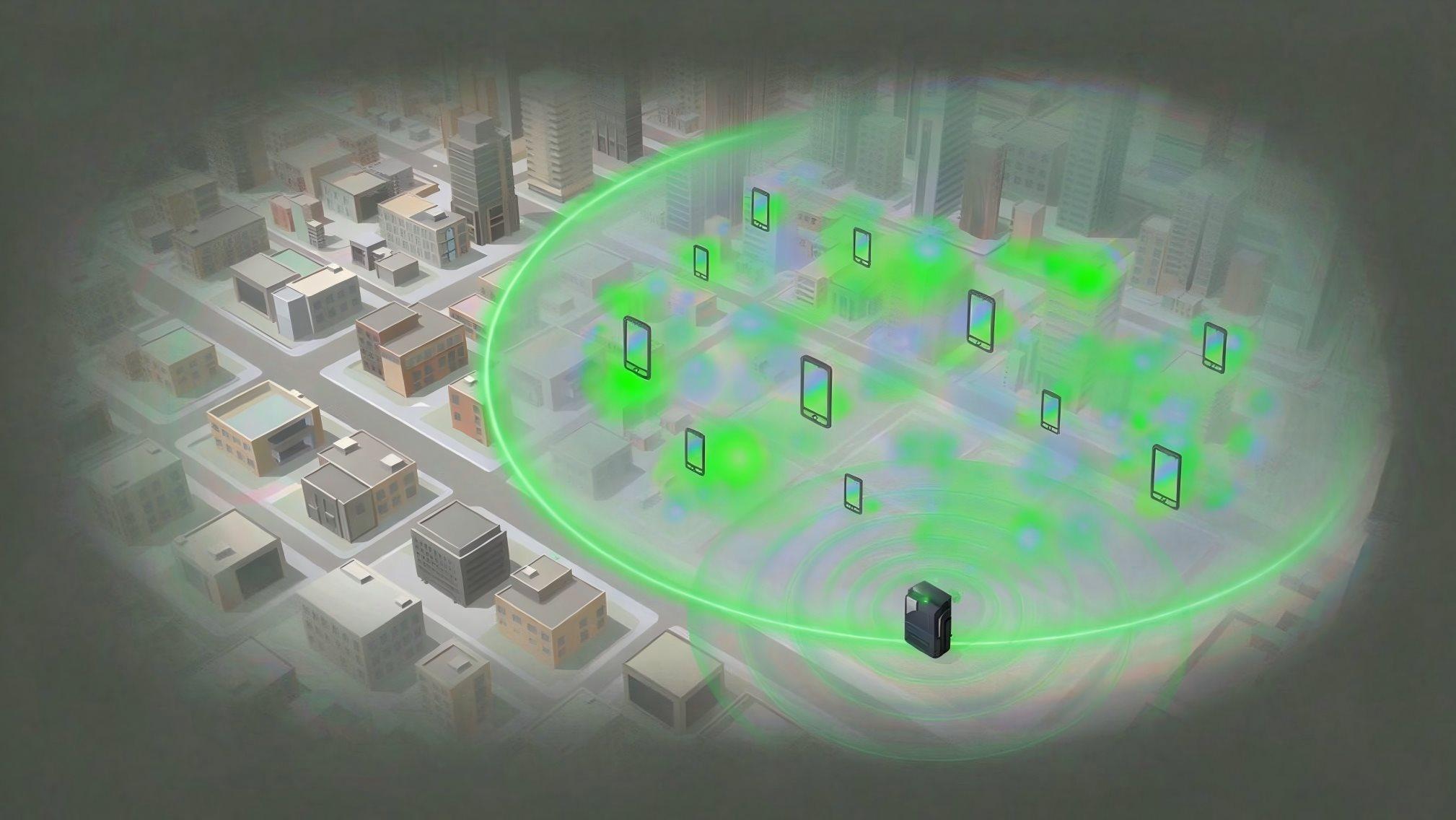 Active Geofence Tracking System working‑principle diagram: front‑end sensing equipment, terminal capture, big‑data‑platform and intelligent policing‑platform workflow.